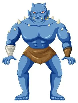 Orc cartoon character isolated Stock Illustration