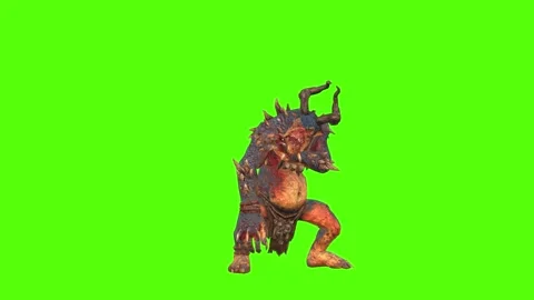 Orc Getting Hit Green Screen Animation 3... | Stock Video | Pond5