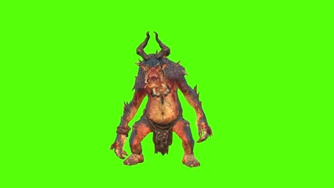 Orc Idle Green Screen Animation 3D Rende... | Stock Video | Pond5