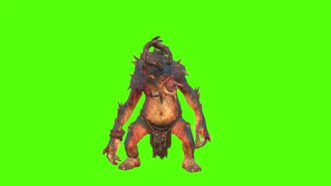 Orc Idle Green Screen Animation 3D Rende... | Stock Video | Pond5