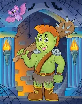 Orc theme image - eps10 vector illustration. Stock Illustration