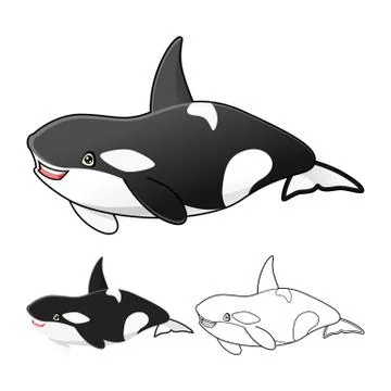 Orca Cartoon Character Stock Illustration
