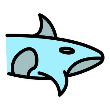 Orca killer whale icon vector flat Illustrazione stock