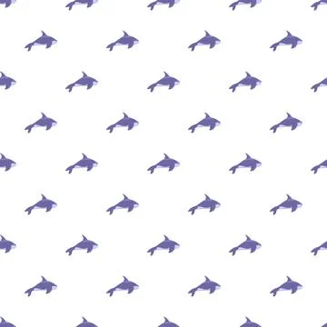 Orca whale killer whale pattern background repeating seamless Illustrazione stock