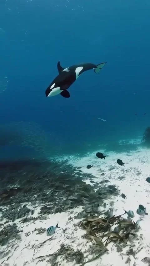 Orca whale in the sea Stock Footage 319729982