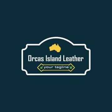 Orcas Island vector logo design inspiration. Stock Illustration