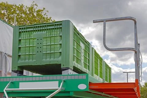 Orchard Lifting Platform Pallets Stock Photos
