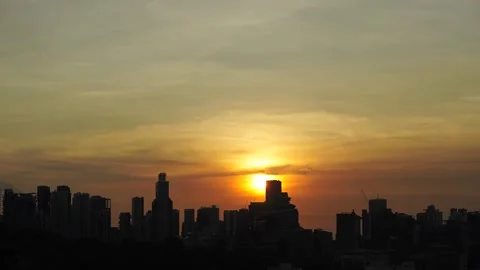 Orchard Rd Sunset Stock Footage 196448987