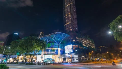 Orchard Road, Singapore time lapse 4K, Stock Video Pond5
