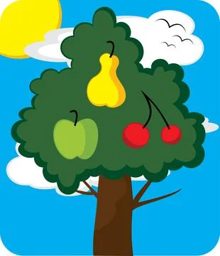 Orchard tree Stock Illustration