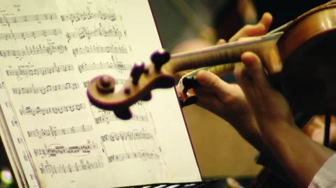 Orchestra and notes. music Stock Footage 884390