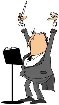 Orchestra conductor Stock Illustration