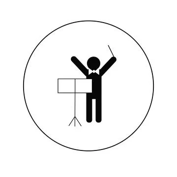 Orchestra conductor Stock Illustration