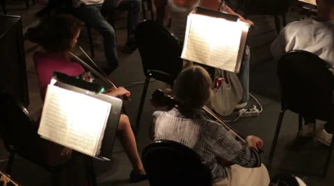 Orchestra plays at the ballet Video stock 31774801