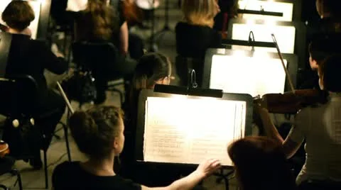 Orchestra tuning 動画素材 12307030