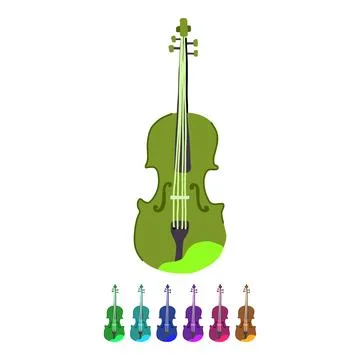 Orchestra violin vector cartoon graphic Stock Illustration