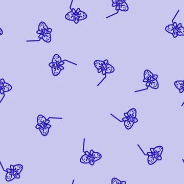 Orchid blossom spring line vector seamless pattern Illustrazione stock