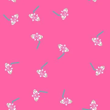 Orchid blossom spring vector seamless pattern Stockillustratie