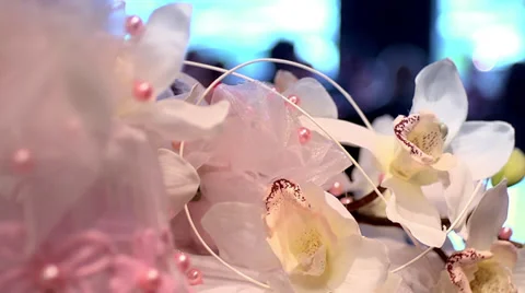 Orchid decoration Stock Footage 34423570