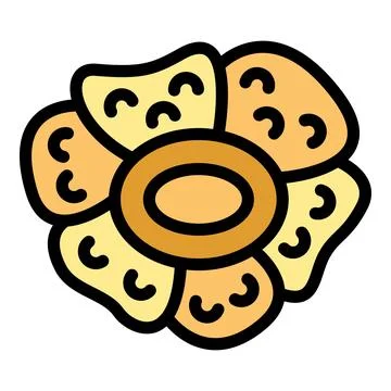 Orchid rafflesia icon vector flat Stock Illustration