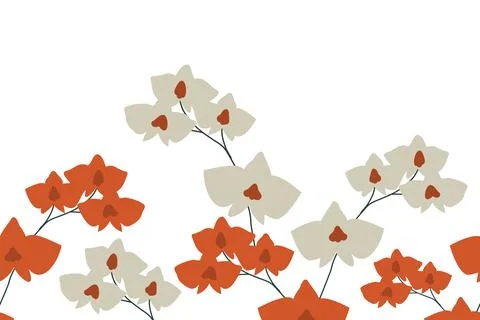 Orchid seamless background Stock Illustration