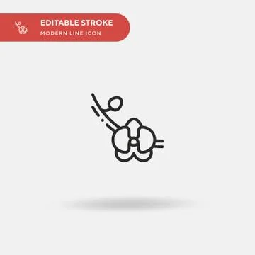 Orchid Simple vector icon. Illustration symbol design template for web mobile Stock Illustration