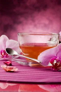 Orchid tea Stock Photos