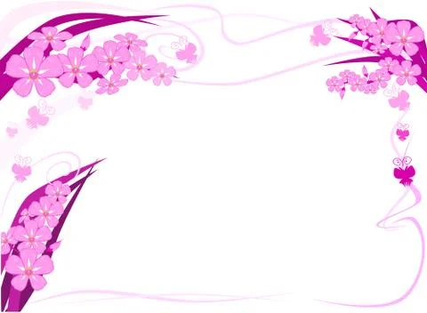 Orchid text frame vector Stock Illustration