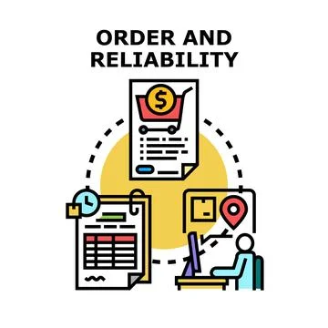 Order and reliability concept with business process management Stock Illustration