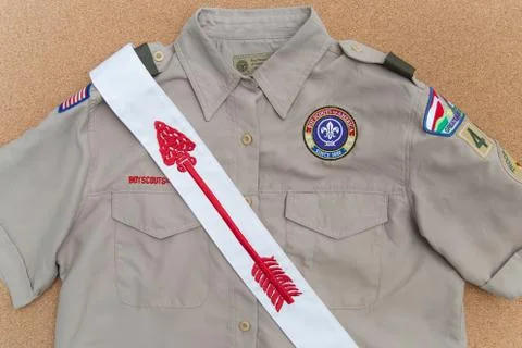 Order of the arrow on cork Stock Photos