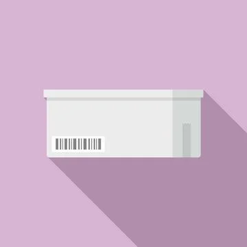 Order box icon flat vector. Delivery package 스톡 일러스트