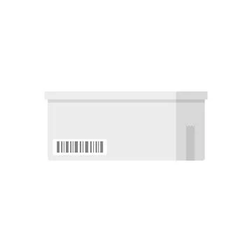 Order box icon flat vector. Delivery package Stockillustratie