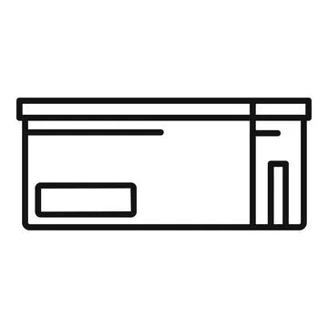 Order box icon outline vector. Delivery package Illustrazione stock