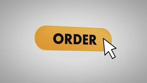 Order Button Click Animation With Cursor for Online Purchase Interface Stock Footage 327632699