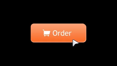 Order Button Click Animation, Ecommerce UI Interaction, Shopping Cart Button Stock Footage 336035623