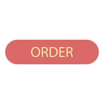 Order button icon, flat style Illustrazione stock