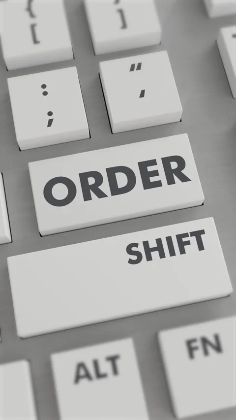 ORDER BUTTON PRESSING ON KEYBOARD Vertical Video Stock Footage 302438740