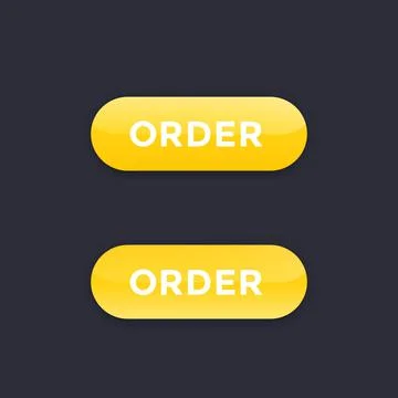 Order button, yellow version Illustrazione stock