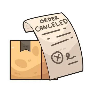 Order Canceled illustration Stock Illustration