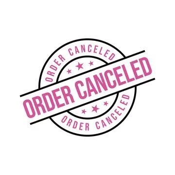 Order Canceled Letter Rubber Stamp Template Design Stock Illustration