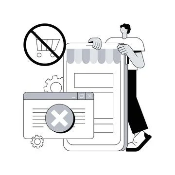 Order cancelled abstract concept vector illustration. Stock Illustration