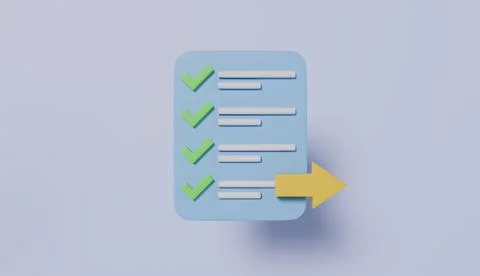Order Checkout Illustration Icon 3D Render Stock Illustration