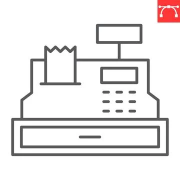 Order checkout line icon Illustrazione stock
