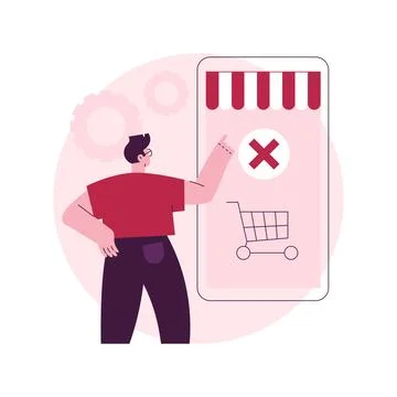 Order closed abstract concept vector illustration. Illustrazione stock