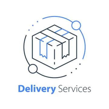 Order delivery, fast shipment, parcel distribution, transportation company Illustration