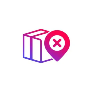 Order delivery problem icon with a parcel Ilustração Stock