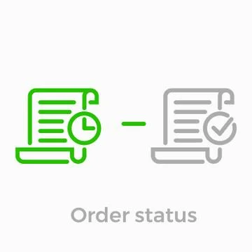 Order delivery vector logistics web shop line icon Illustrazione stock