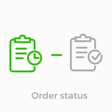 Order delivery vector logistics web shop line icon Stock Illustration