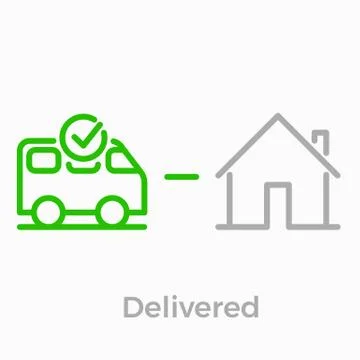 Order delivery vector logistics web shop line icon Stock-Illustration