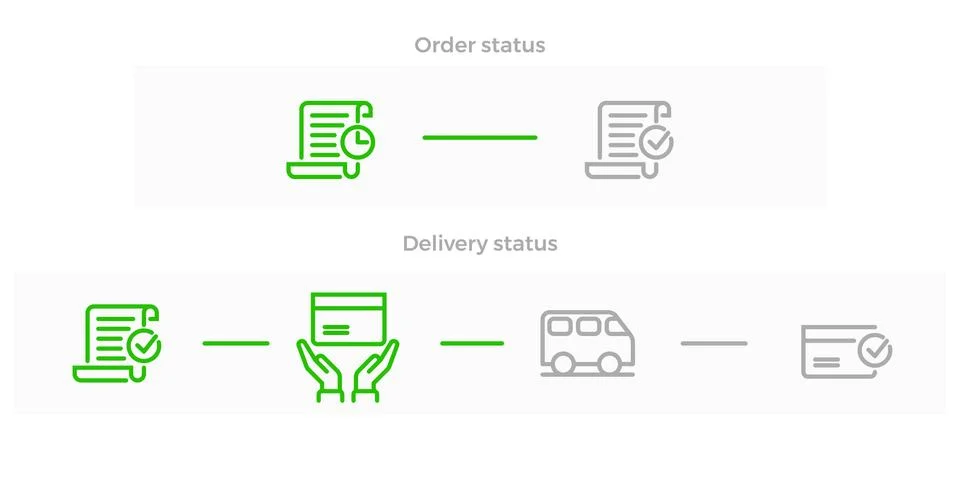 Order delivery vector logistics web shop line icon Stock-Illustration